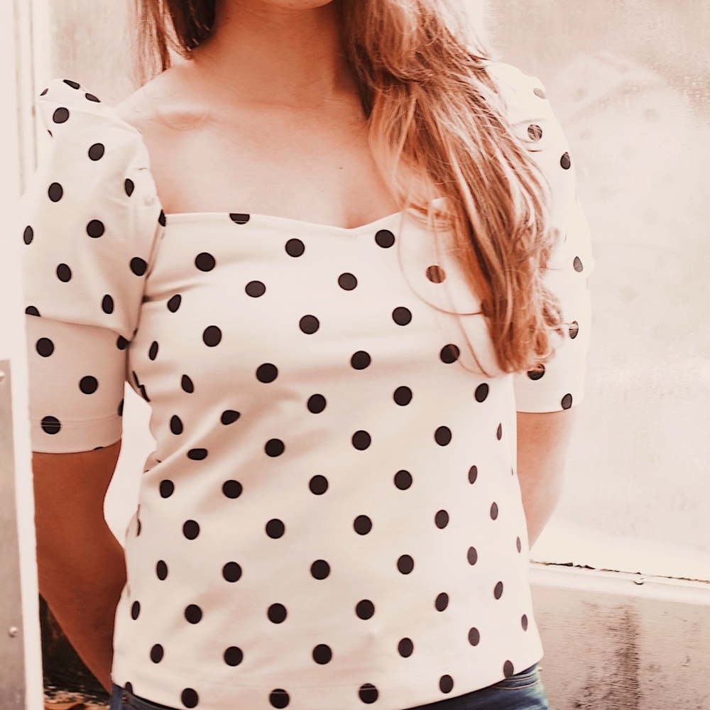 Polka dot top
